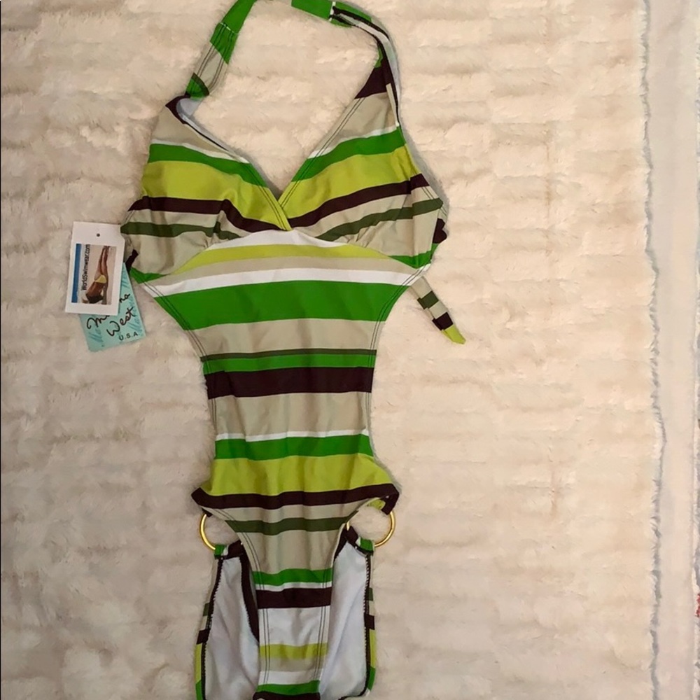 Ladies open back one piece swimsuit